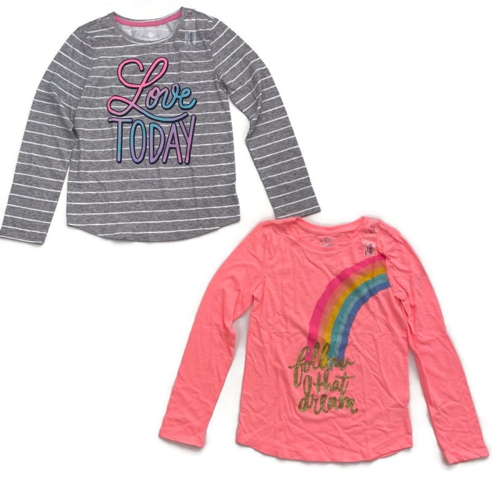 BUNDLE (NEW) SO Little Girl 2 Long Sleeve Shirts Size 7/8